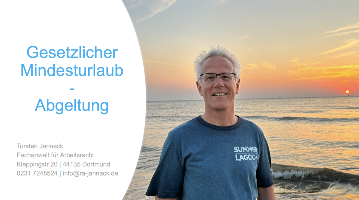 gesetzlicher Mindesturlaub - Abgeltung