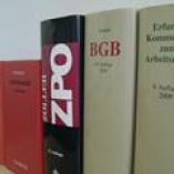 Buchrücken von Gesetzen und Kommentaren